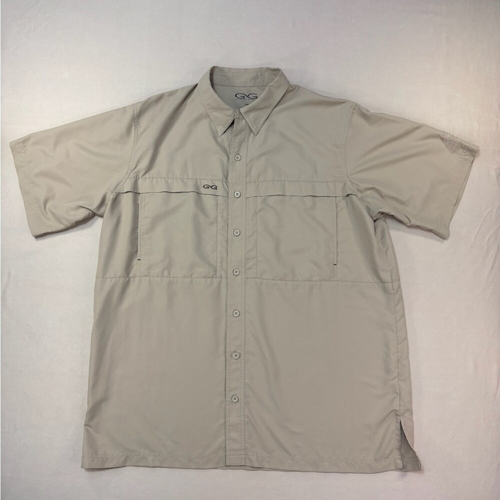 Gameguard Outdoors Men’s Khaki Short Sleeve Button-Down Outdoor Shirt Size XL